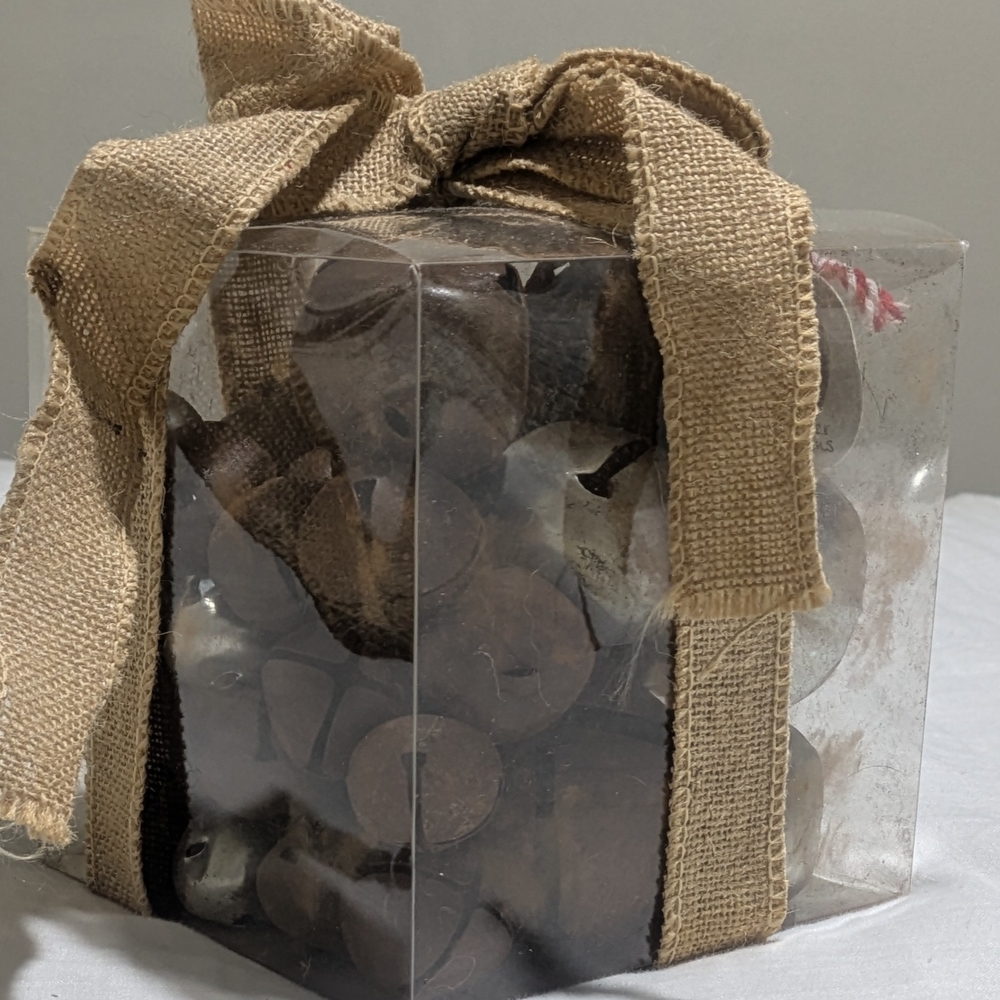 Rustic Burlap Wrapped Decorative Bells